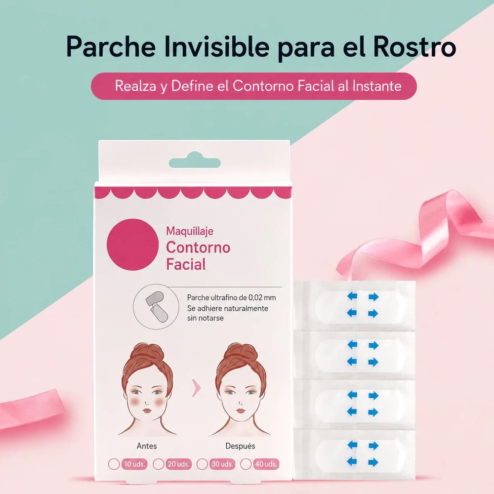 40 unidades cintas lifting faciales invisibles adhesivas, parches finos transpirables efecto tensor para reafirmar mentón